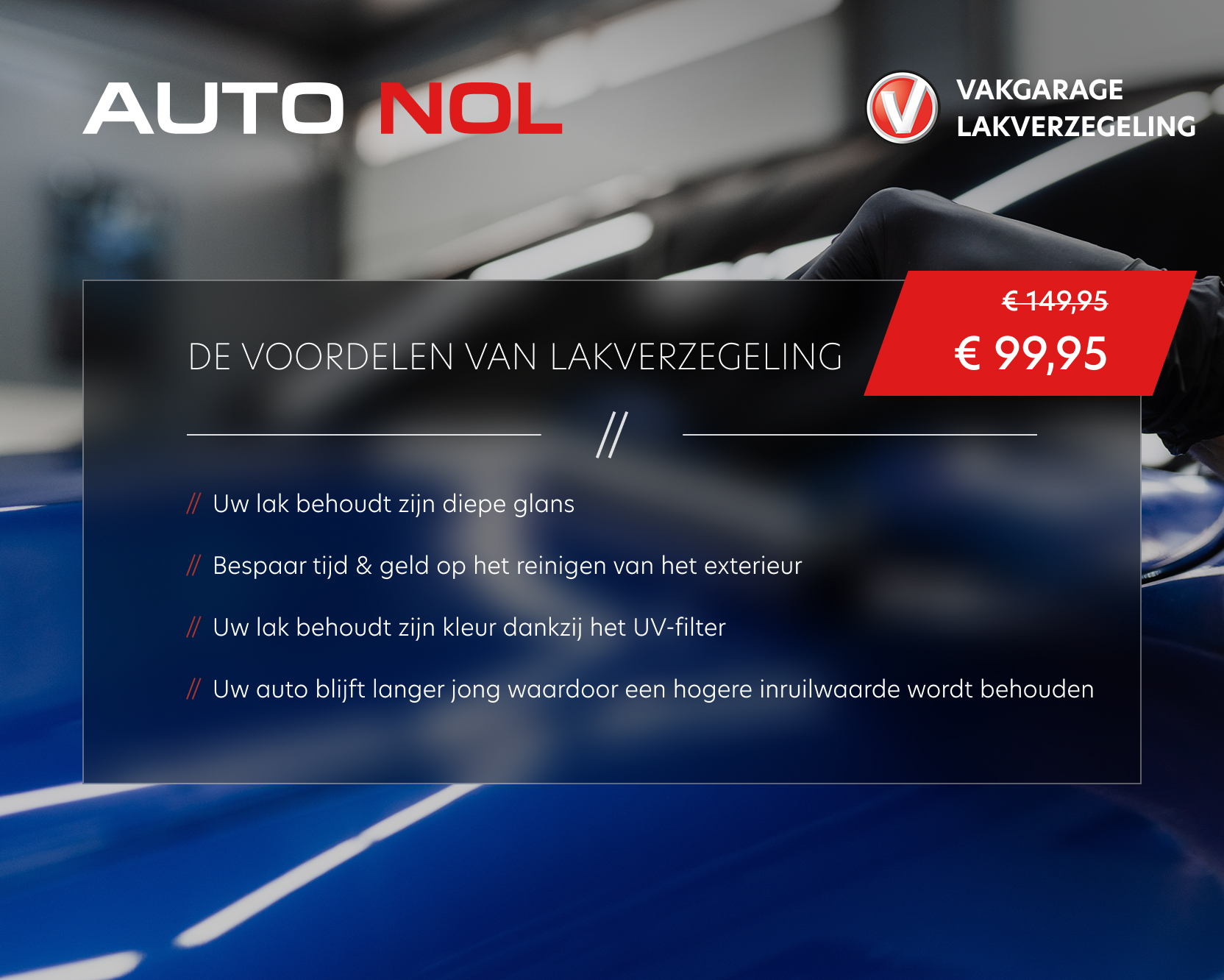 Infographic van de lakverzegeling van Auto Nol